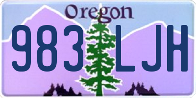 OR license plate 983LJH