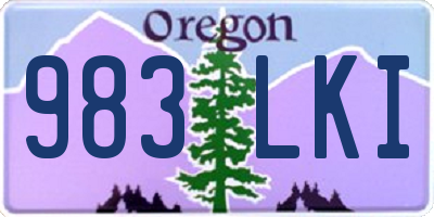 OR license plate 983LKI