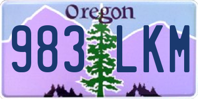 OR license plate 983LKM