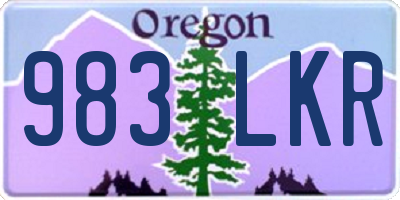 OR license plate 983LKR