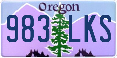OR license plate 983LKS