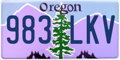 OR license plate 983LKV