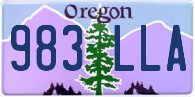 OR license plate 983LLA