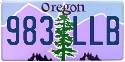 OR license plate 983LLB