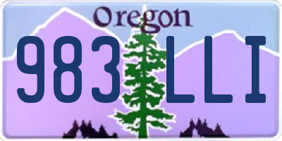 OR license plate 983LLI