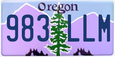 OR license plate 983LLM