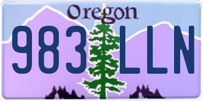 OR license plate 983LLN