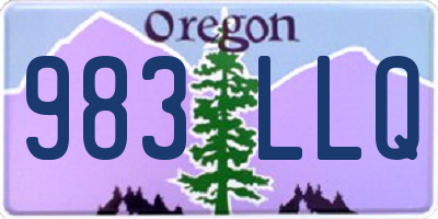 OR license plate 983LLQ