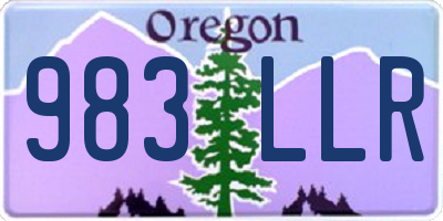 OR license plate 983LLR