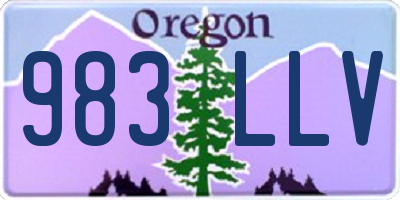 OR license plate 983LLV