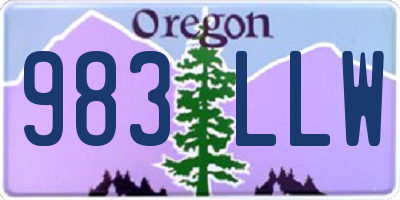 OR license plate 983LLW