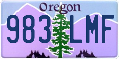 OR license plate 983LMF