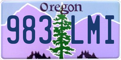 OR license plate 983LMI