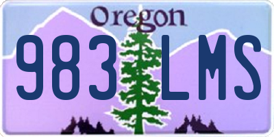 OR license plate 983LMS