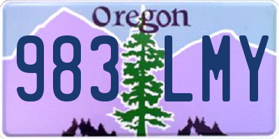 OR license plate 983LMY