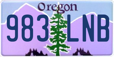 OR license plate 983LNB