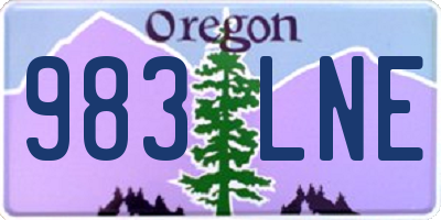 OR license plate 983LNE