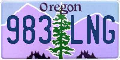 OR license plate 983LNG