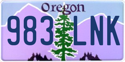 OR license plate 983LNK