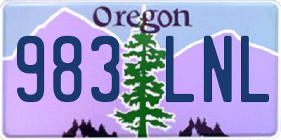 OR license plate 983LNL