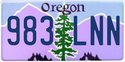 OR license plate 983LNN