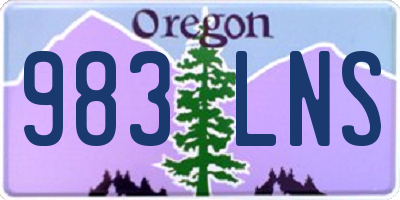 OR license plate 983LNS