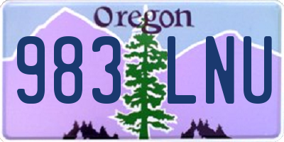 OR license plate 983LNU