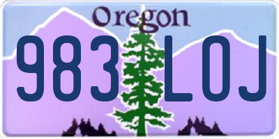 OR license plate 983LOJ