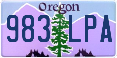 OR license plate 983LPA