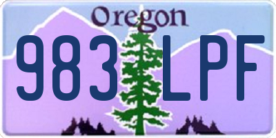 OR license plate 983LPF
