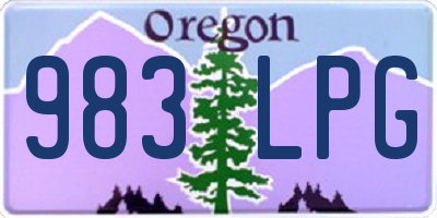OR license plate 983LPG