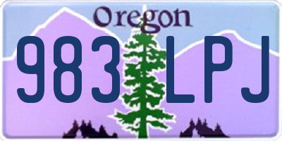 OR license plate 983LPJ