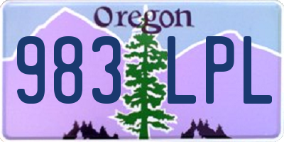 OR license plate 983LPL