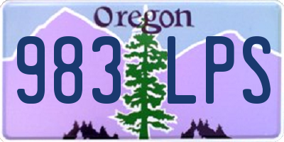 OR license plate 983LPS