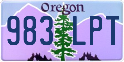OR license plate 983LPT