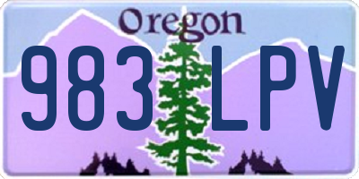 OR license plate 983LPV