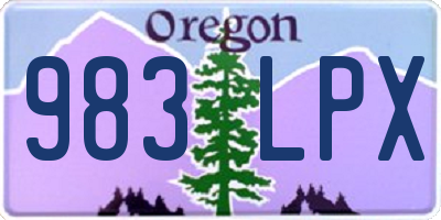 OR license plate 983LPX
