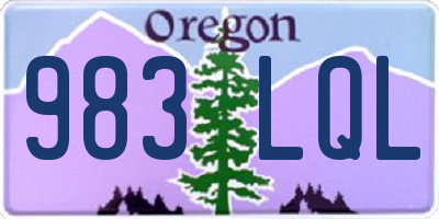 OR license plate 983LQL