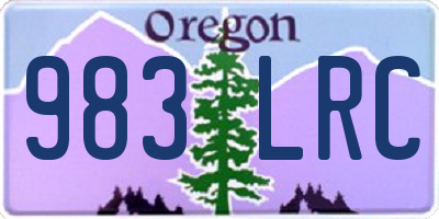 OR license plate 983LRC