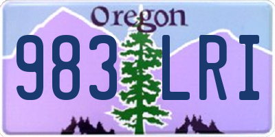 OR license plate 983LRI