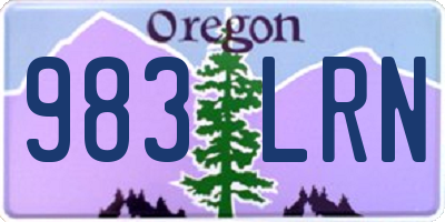 OR license plate 983LRN