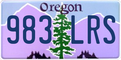 OR license plate 983LRS