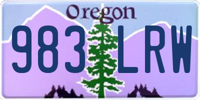 OR license plate 983LRW
