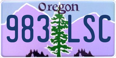 OR license plate 983LSC