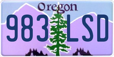 OR license plate 983LSD