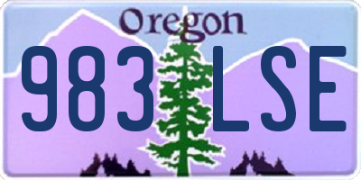 OR license plate 983LSE