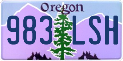 OR license plate 983LSH