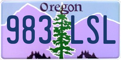 OR license plate 983LSL