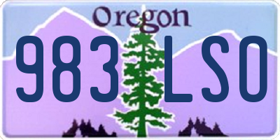 OR license plate 983LSO