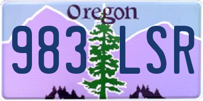 OR license plate 983LSR